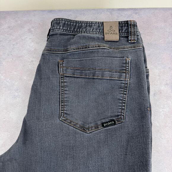 prAna Pants Mens 38x30 (Act 38x29) Slim Fit Stretch Faded Black Camping READ - Picture 3 of 13